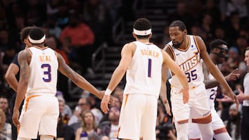 Primer partido oficial de Booker, Durant y Beal al mismo tiempo y derrota del equipo de Arizona ante los Nets y en Phoenix. Los visitantes, más colectivos.