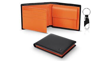 Protege tus tarjetas bancarias con esta cartera de cuero y bloqueo RFID