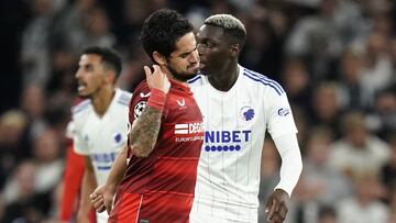Isco en el Parken Stadion de Copenhague. AFP