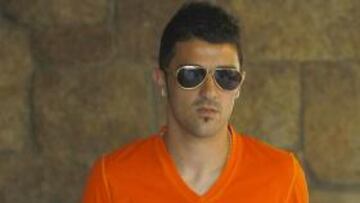 <b>VILLA EN MADRID. </b> David Villa, hoy a las cuatro de la tarde en la puerta del Asador Frontón.