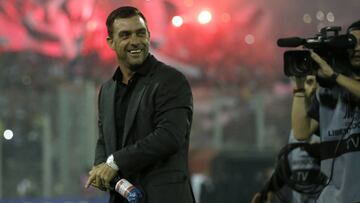 Pablo Guede frente a Atlético Nacional.
