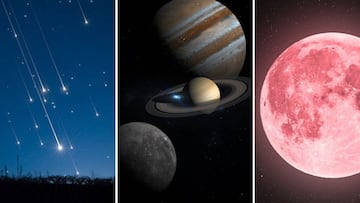 Los mejores eventos astronómicos de abril 2025: fases lunares, Luna llena Rosa y lluvia de estrellas