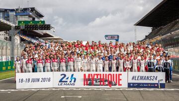 Foto oficial de todos los pilotos de la 84ª edición de las 24 Horas de Le Mans.