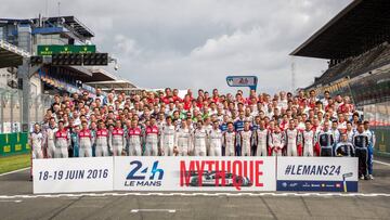 Foto oficial de todos los pilotos de la 84? edici¨®n de las 24 Horas de Le Mans.