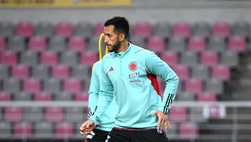 Camilo Vargas durante un entrenamiento de la Selección Colombia en Seúl.