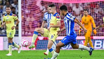 Alvaro Fidalgo of America during the game Monterrey vs America, corresponding to Round 14 of the Torneo Apertura 2023 of the Liga BBVA MX, at BBVA Bancomer Stadium, on October 28, 2023.
<br><br>
Alvaro Fidalgo de America durante el partido Monterrey vs America, correspondiente a la Jornada 14 del Torneo Apertura 2023 de la Liga BBVA MX, en el Estadio BBVA Bancomer, el 28 de Octubre de 2023.