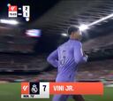 El gol y la celebración de Vinicius que encendió a Mestalla