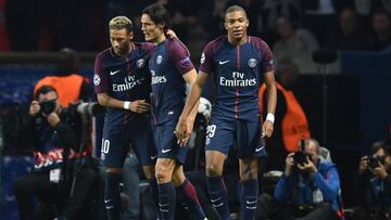 Neymar, Cavani y Mbappé.