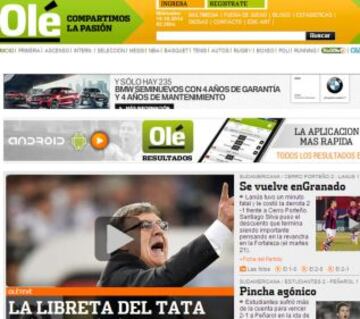 Portadas de la prensa extranjera