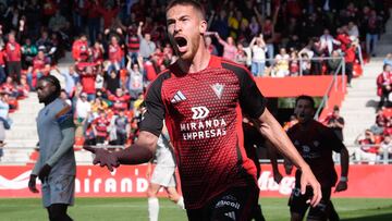 Tomeo anotó el segundo gol del Mirandés.