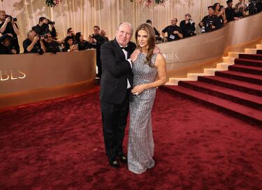 Hans Zimmer y Dina De Luca a su llegada a la alfombra roja.