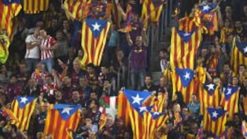 La masiva presencia de banderas independentistas en el Ol&iacute;mpico de Berl&iacute;n provoc&oacute; la sanci&oacute;n de la UEFA.
 
