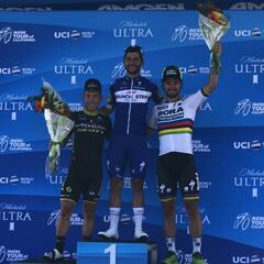 Gaviria bate a Ewan y Sagan y es el primer líder en California