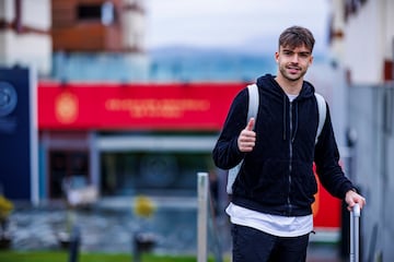 Raúl Asencio llegando a Las Rozas.