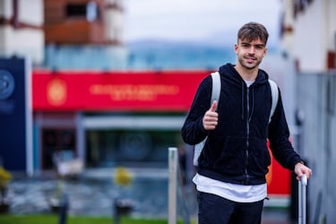 Raúl Asencio llegando a Las Rozas. 