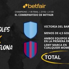 SSC Napoli vs. FC Barcelona: Combipartido de Betfair a cuota 30.0