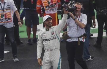 Mercedes' British driver Lewis Hamilton
