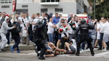 Legia hooligans involved in violent clashes at Bernabeu