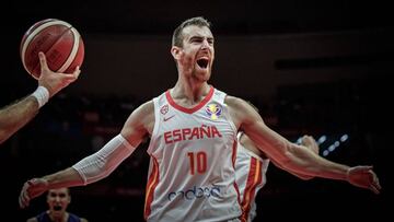 Víctor Claver, durante el partido entre España - Serbia.