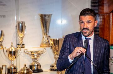 David Villa en el palco VIP.