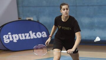 Carolina Martín durante un entrenamiento.