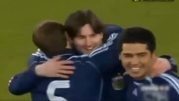 Se cumplen 13 años del primer gol de Messi con la Selección