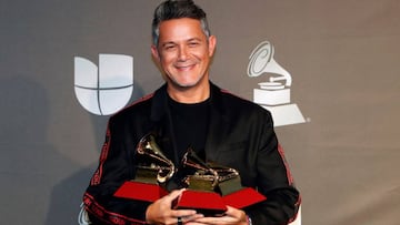 Alejandro Sanz en la vig&eacute;sima entrega de los Latin Grammy, Las Vegas, Nevada. Noviembre 14, 2019.