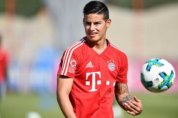 James y su primer entrenamiento en el Bayern