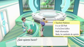 Elegimos &quot;Transferir Pok&eacute;mon&quot;