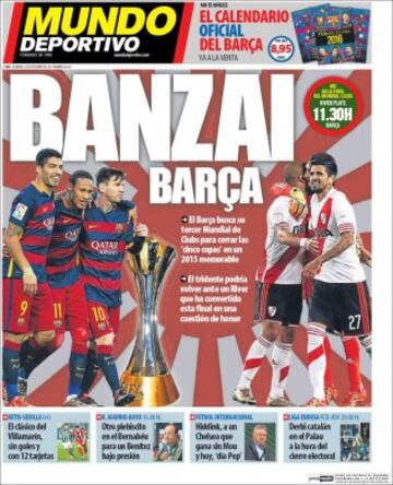 Portadas de la prensa mundial