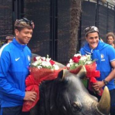 Murillo, Bacca y Guarín, de visita en Expo Milán 2015