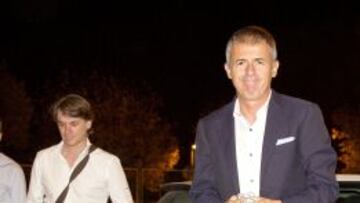 Lucas Alcaraz, a su llegada a Valencia.