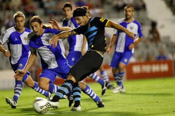 Osvaldo, en un Sabadell-Espanyol amistoso en el verano de 2011.