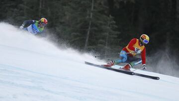 Jon Santacana y Miguel Galindo compiten durante el Mundial de esqu&iacute; en Eslovenia.