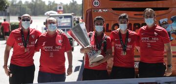 Monchi, Pepe Castro, Jesús Navas, Escudero y Julen Lopetegui. 