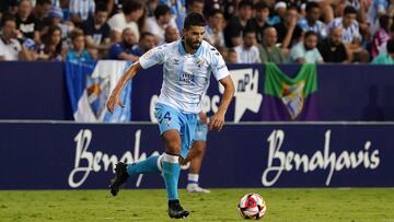 Galilea, durante un partido con el M¨¢laga.