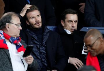 David Beckham y Gary Neville.