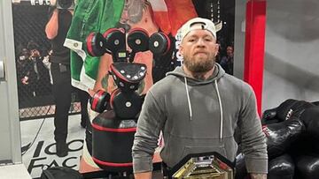 Conor McGregor, en una sesi&oacute;n de entrenamiento.