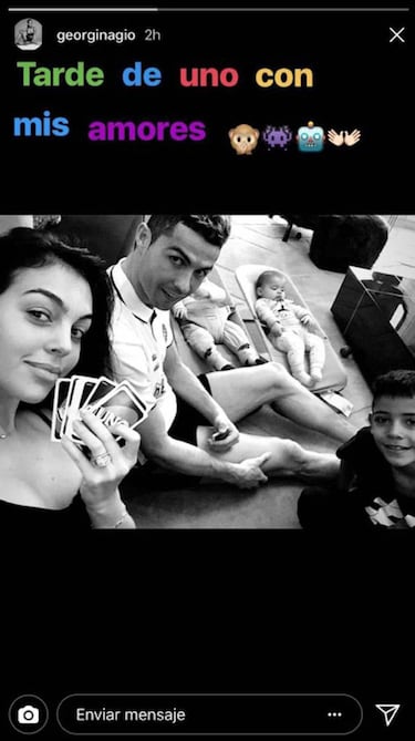 Georgina manda este vídeo con mensaje a Cristiano Ronaldo en el Madrid-PSG