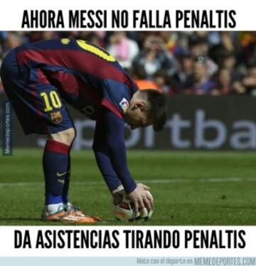 Los memes del penalti indirecto de Messi