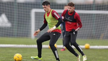 Entrenamiento del Mirandés.