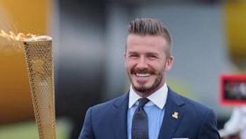 Beckham, con la antorcha.