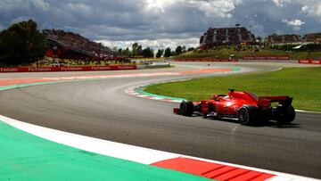 MONTMELO, SPAIN - MAY 13: Sebastian Vettel of Germany driving the (5) Scuderia Ferrari SF71H on track during the Spanish Formula One Grand Prix at Circuit de Catalunya on May 13, 2018 in Montmelo, Spain.  (Photo by Dan Istitene/Getty Images)