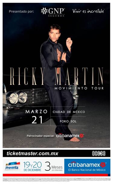 Ricky Martin anuncia gira en México para el 2020