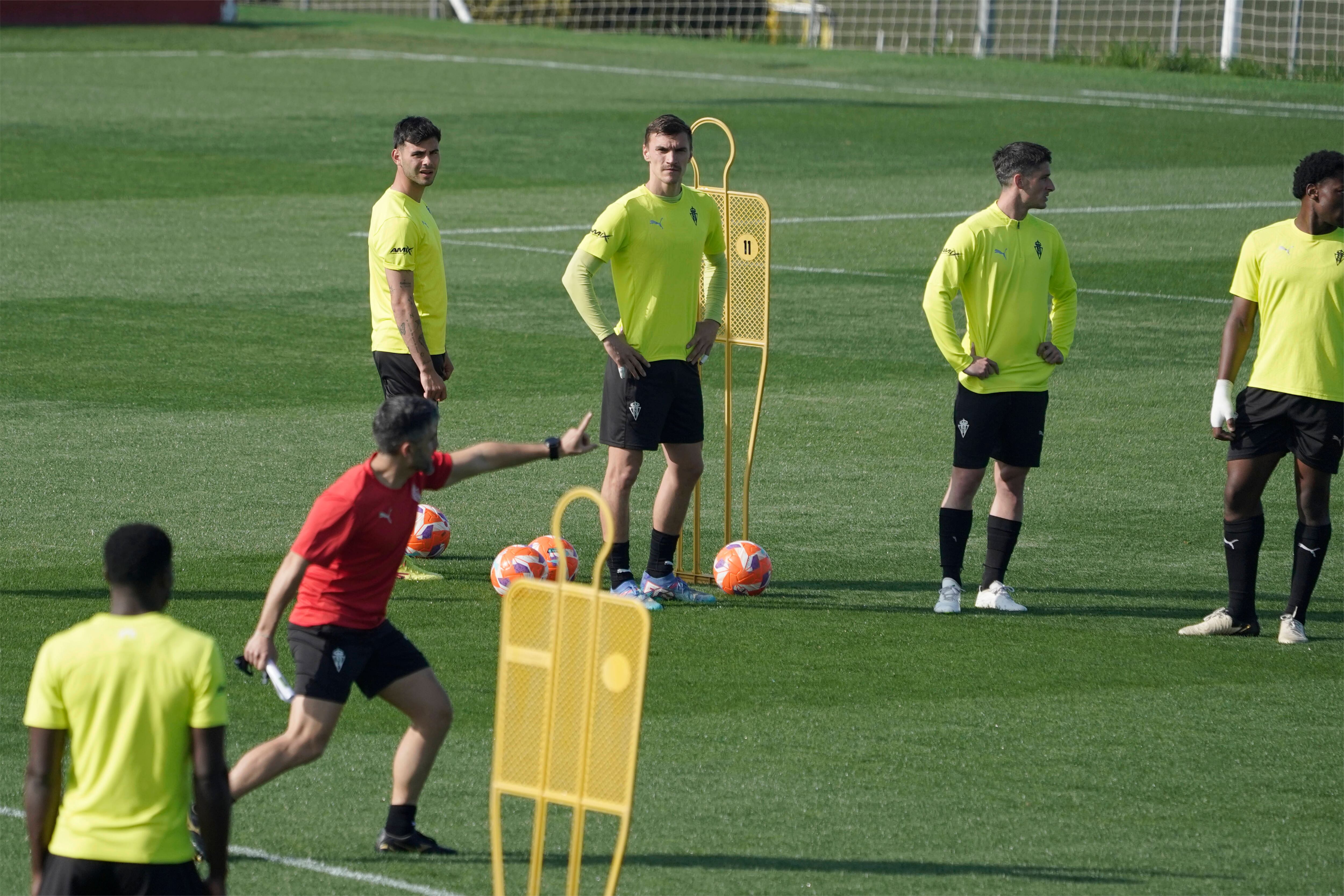 Entrenamiento del Sporting.