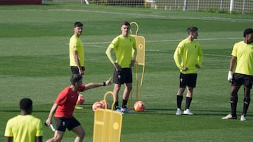 Entrenamiento del Sporting.