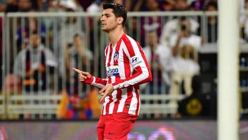 Morata celebra su gol al Barcelona. 