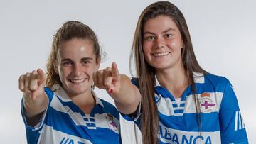 Teresa Abeillera y María Méndez, dos de las 'milenians' del Depor.