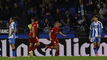 Francho celebra el gol del empate ante el Zaragoza.