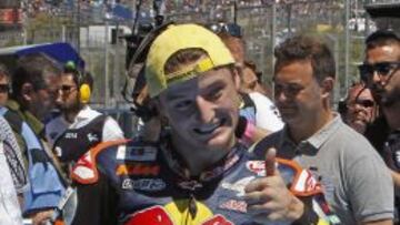 Miller, tras conseguir la primera posición en la parrilla de salida.